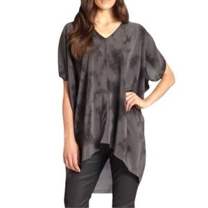 EILEEN FISHER NWOT V-Neck Wedge Tunic in Charcoal
